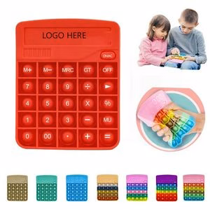 Calculator Silicone Bubble Push Pop It Fidget Sensory Toy