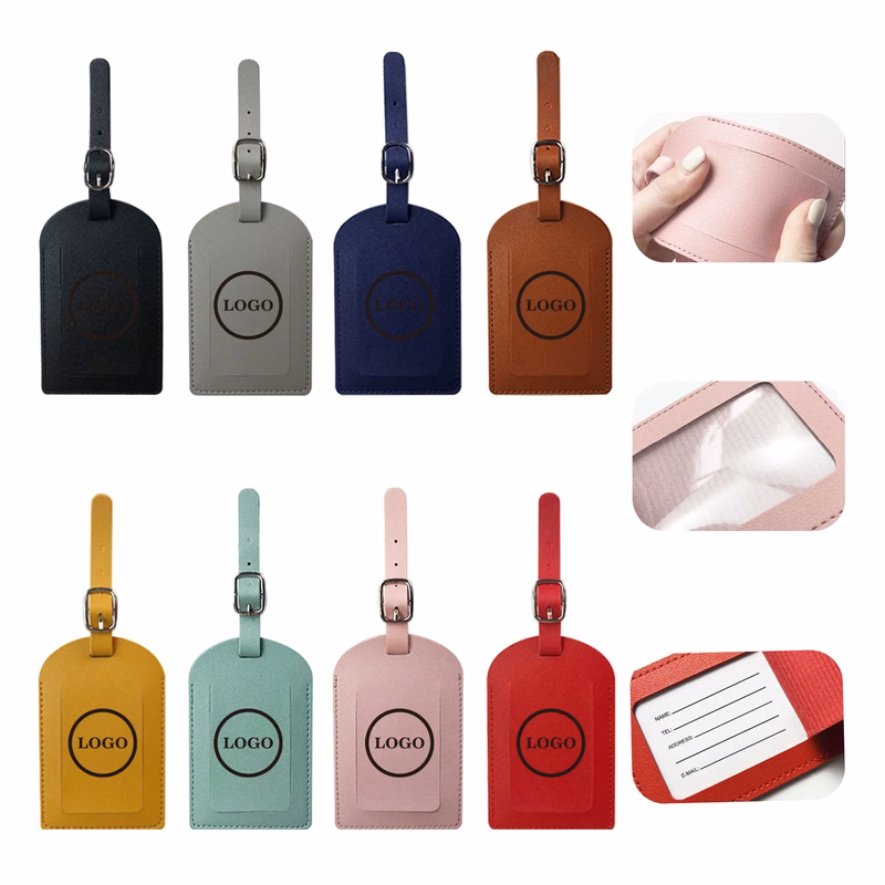 Costum Soft PU Leather Luggage Tag