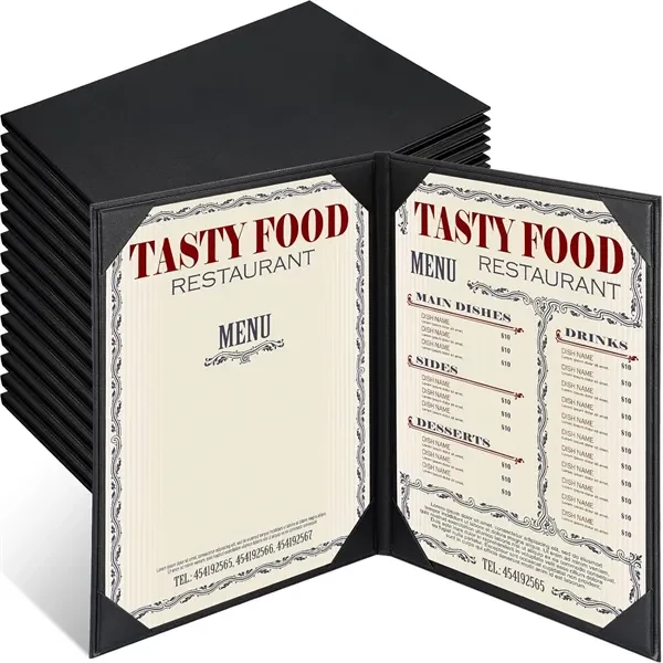 6 Pages Leather Menu Covers for 8.5 x 11 Inch 1