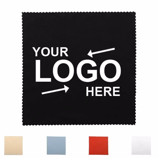 Custom Polyester Microfiber Cleaning Cloth 5x5 — Screen & Eyewear Care Accessory