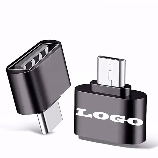 Custom USB-C to USB-A OTG Adapter — High-Speed Quick Charge 3.0 Tech Promo