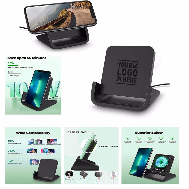 10/7.5/5W  Wireless Charging Stand Cordless Charger   