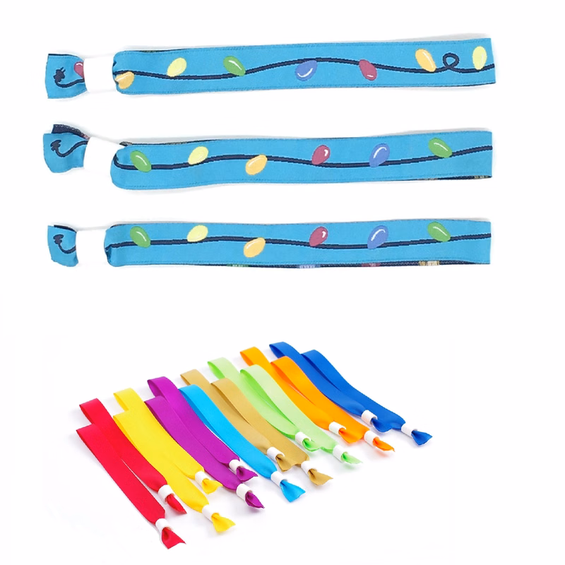 Full Color Woven Cloth Fabric Event Wristband
