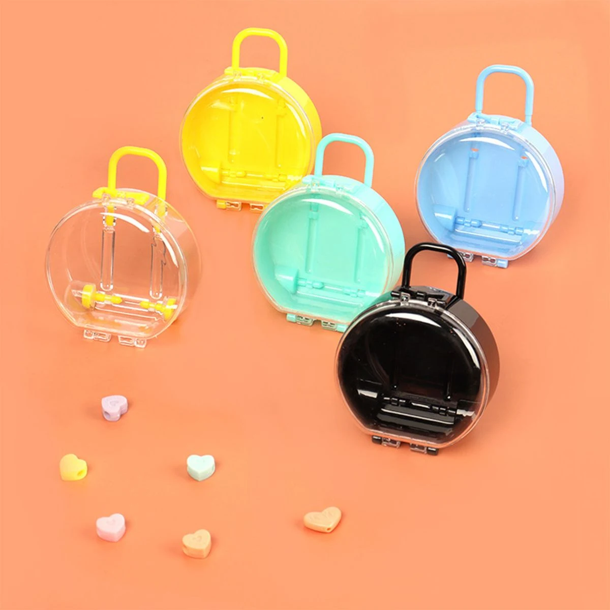 Round Luggage-Inspired Plastic Storage Box with Multi-Color Options
1