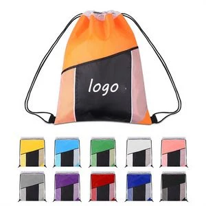 Two Tone Waterproof Mesh Cinch Bag 1