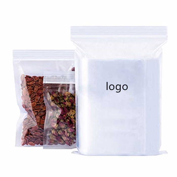 Plastic Poly Bags with Resealable Lock Seal Zipper