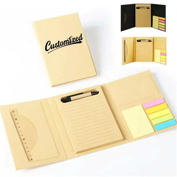 Custom Desk Organizer with Sticky Notes and Pen Holder — Office Workspace 1