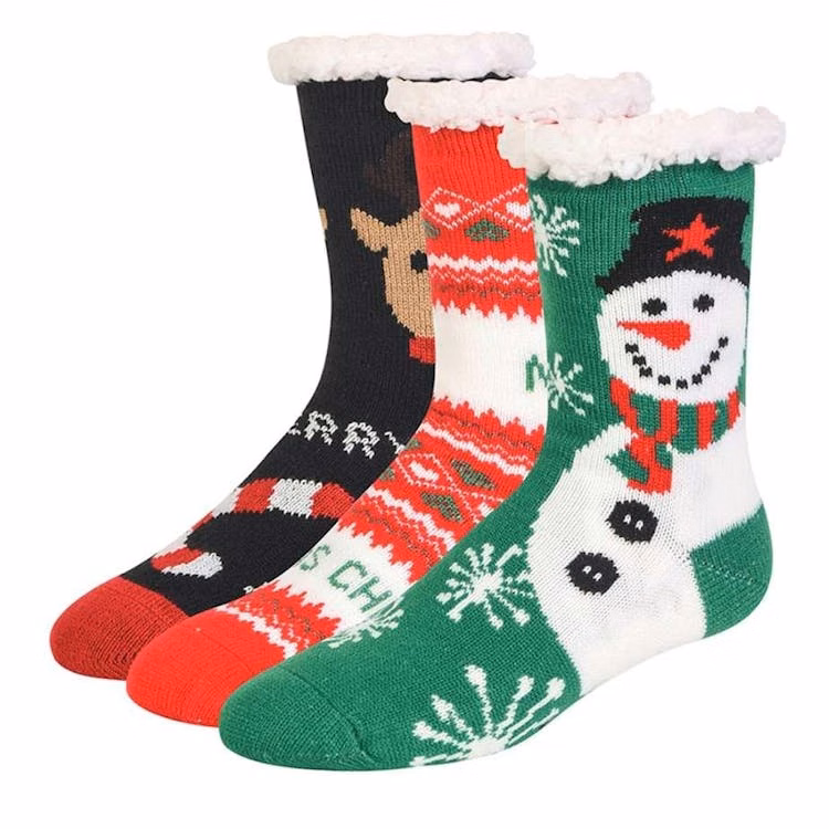 Women's Thermal Non-Skid Socks - Christmas Size 9-11 Lined