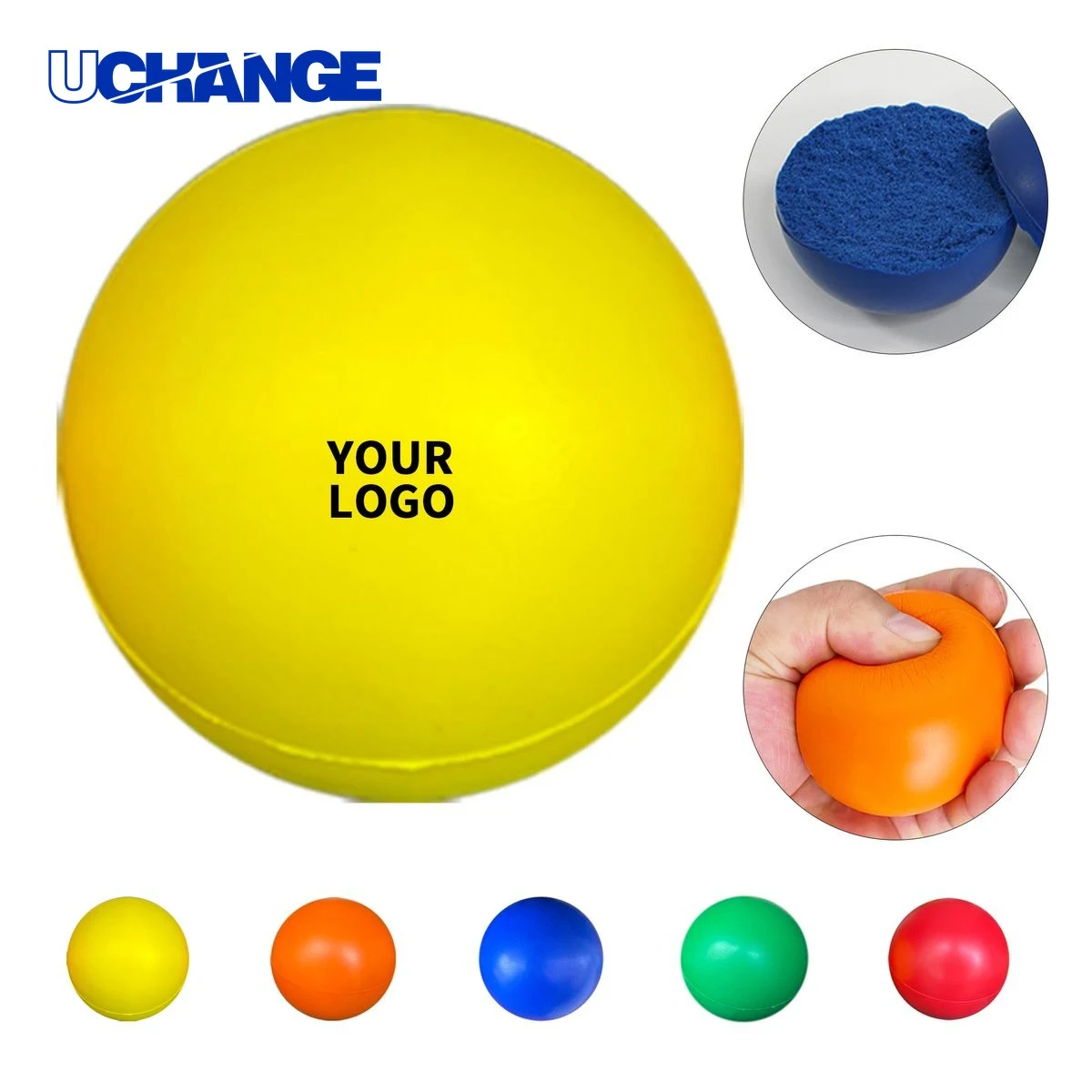 Round Foam Stress Ball Squeeze Toy for Pressure Reduction 1
