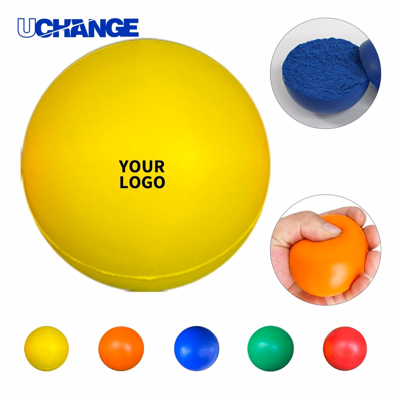Round Foam Stress Ball Squeeze Toy for Pressure Reduction