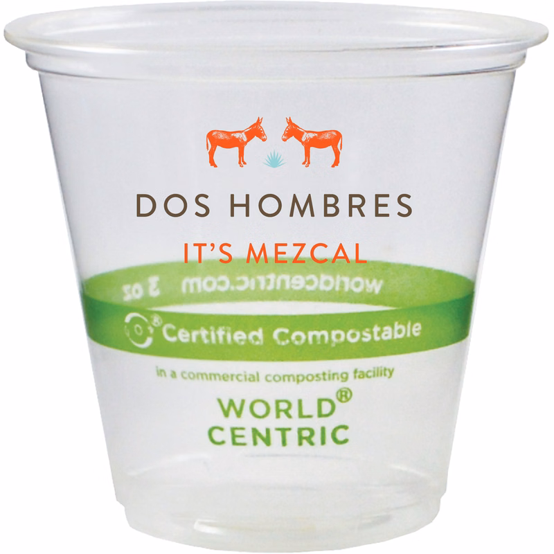 3oz Compostable PLA Sampling Cup - Eco Branded
