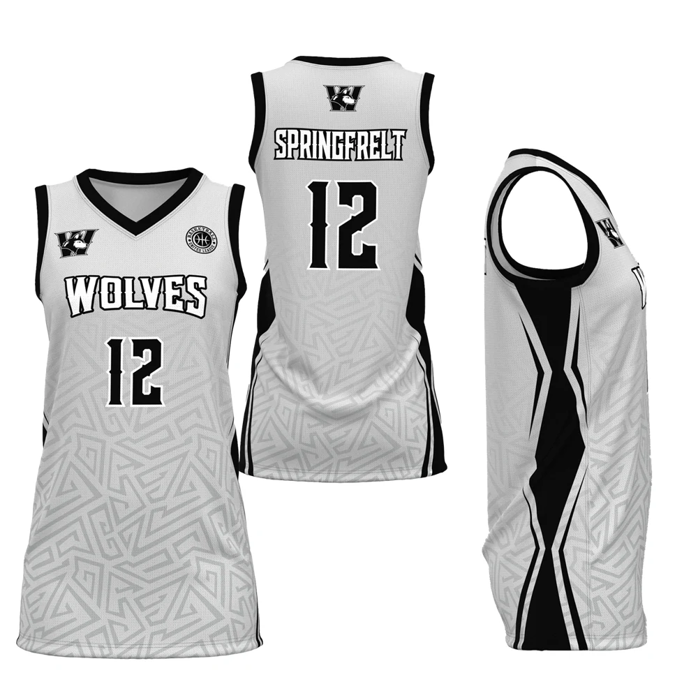 Women's BB V-Neck Butterfly Mesh Basketball Jersey 1