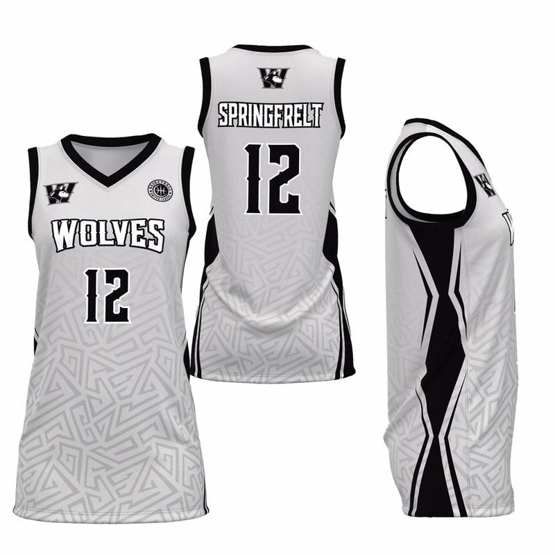 Women's BB V-Neck Butterfly Mesh Basketball Jersey