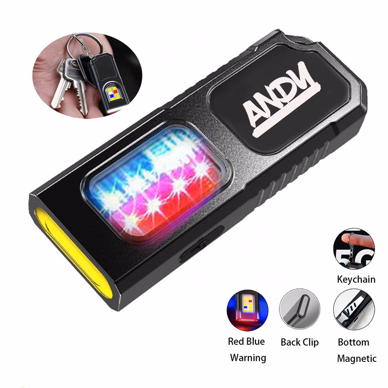 Emergency Portable Magnetic COB Keychain Flashlight