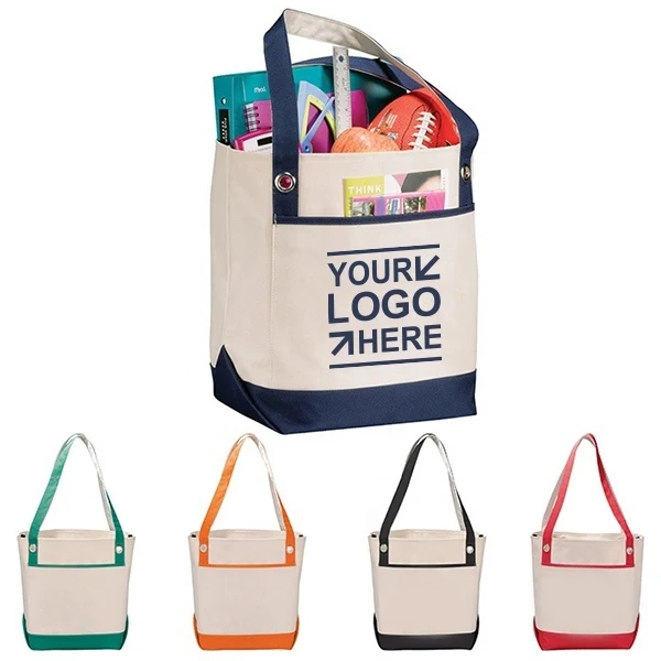 Custom Small Heavy Canvas Tote Bag, custom tote bag with logo imprint 1