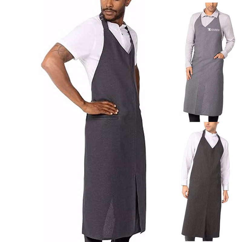 Long V-Neck Server Apron