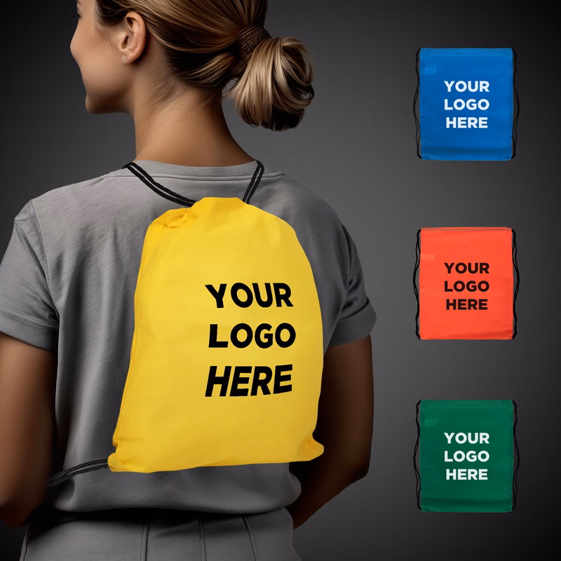 Primary Color Drawstring Backpacks(Silk Screen)