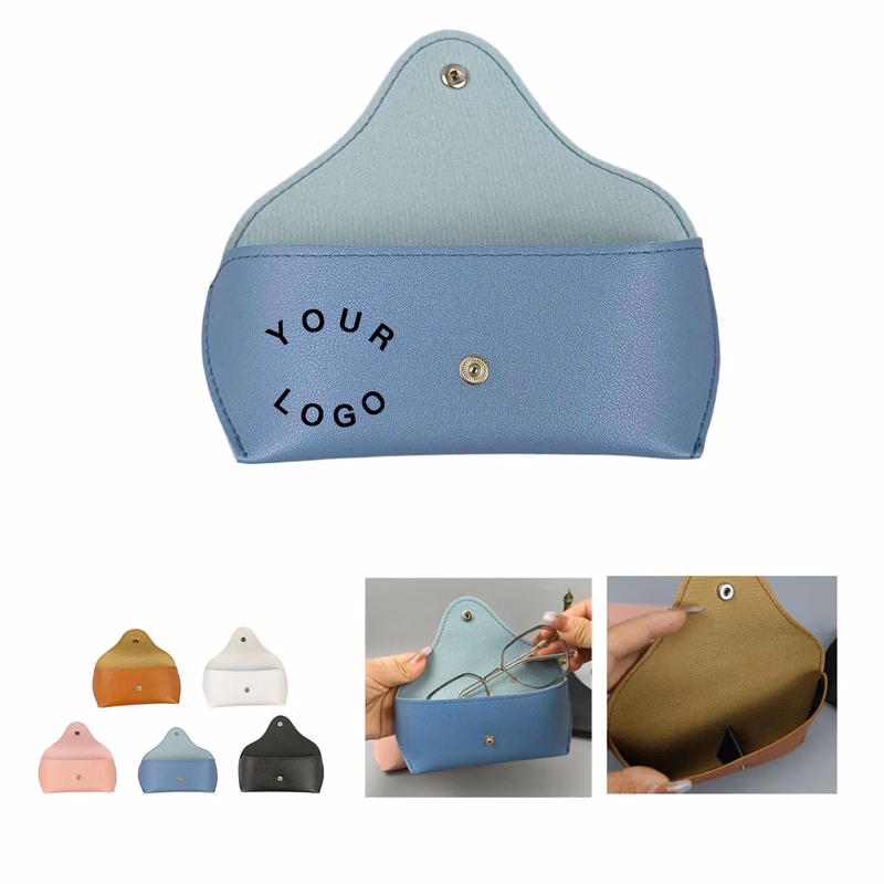 Portable Leather Glasses Box with Microfiber Lining