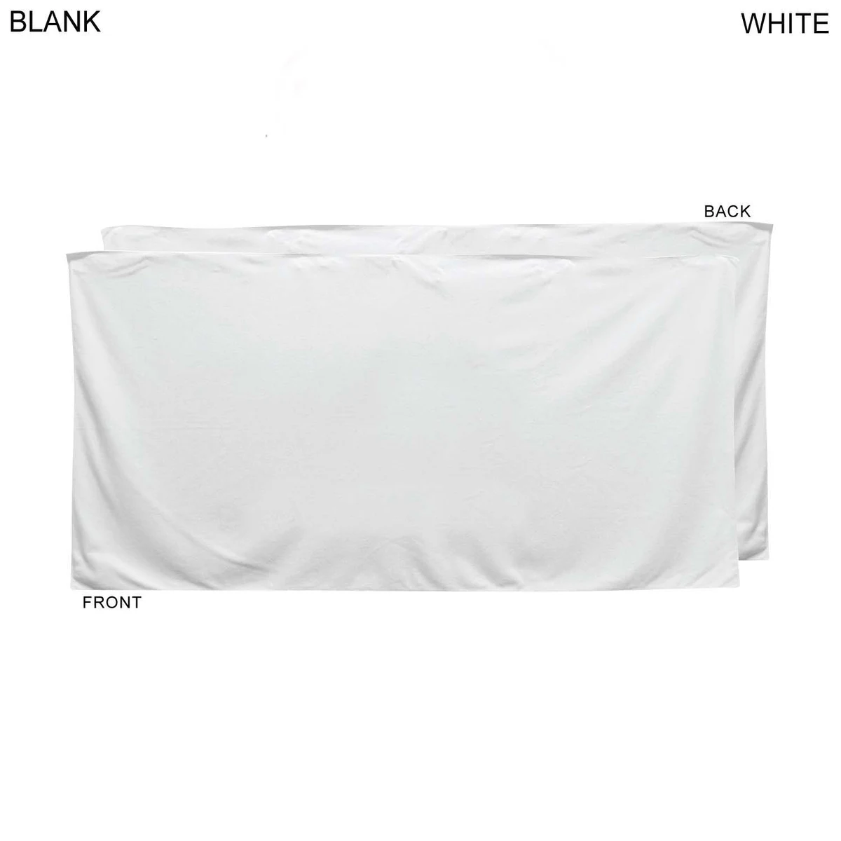 Heavier Weight, Plush Velour Terry Cotton Blend White Beach Towel, 30x60, Blank Only 1