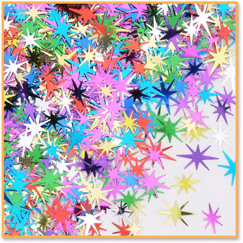 Multicolor Starbursts Confetti - 0.5 oz