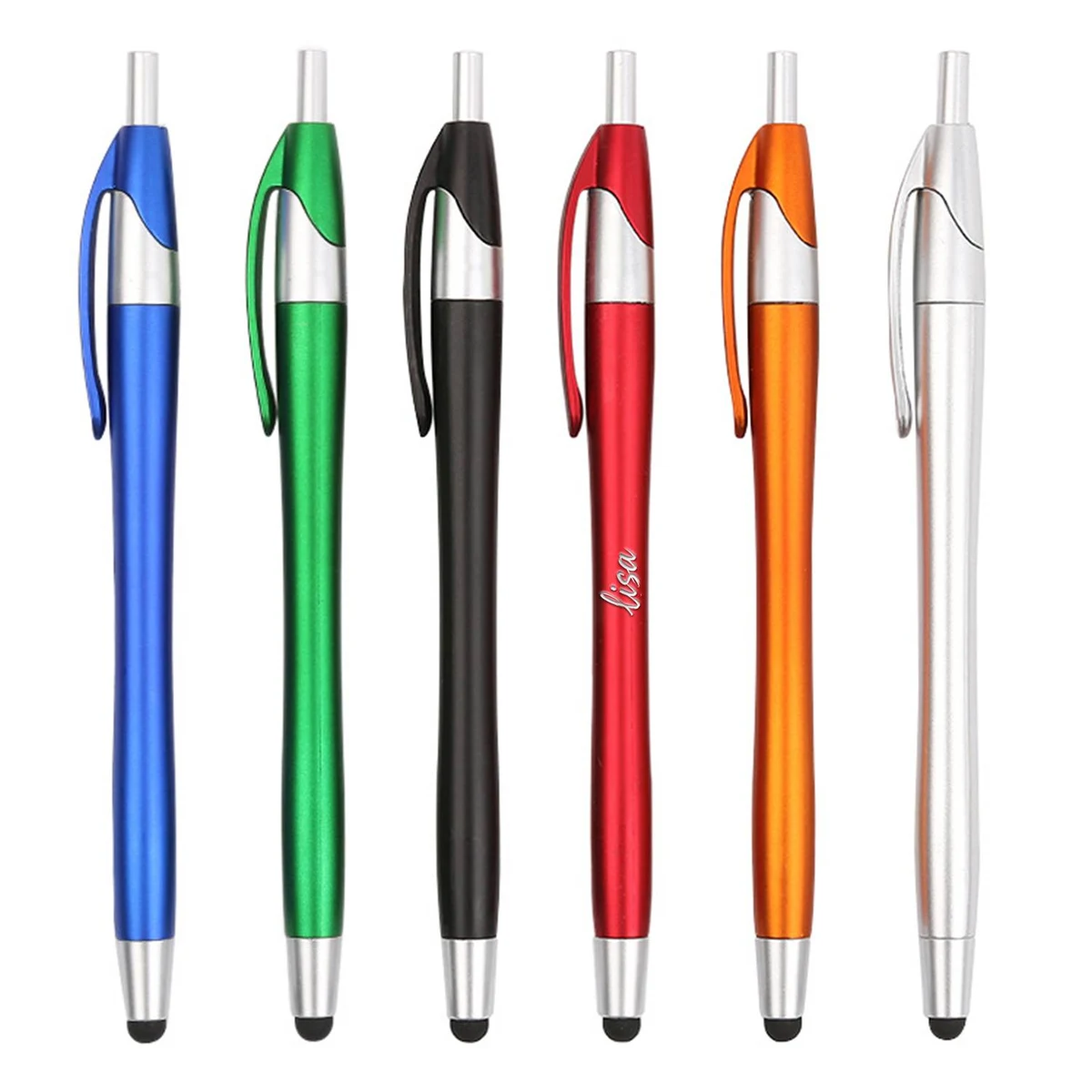Plastic Retractable Stylus Ballpoint Pen, custom pen with logo imprint 1