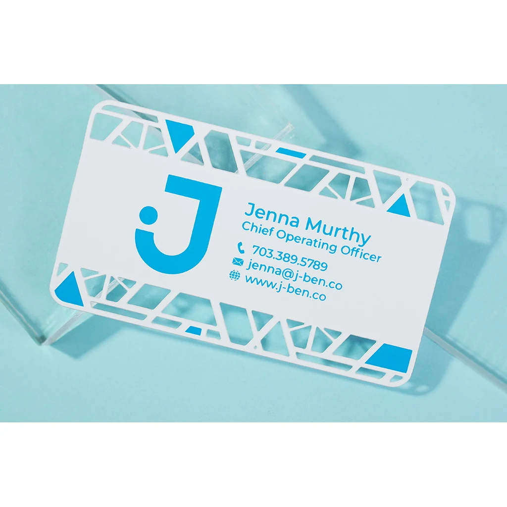White Metal Business Cards 1