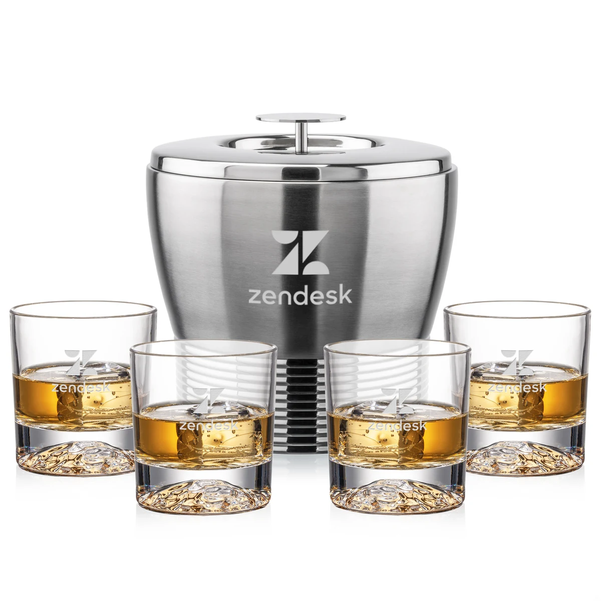 Genoa Ice Bucket & Heathfield On-the-Rocks Set 1