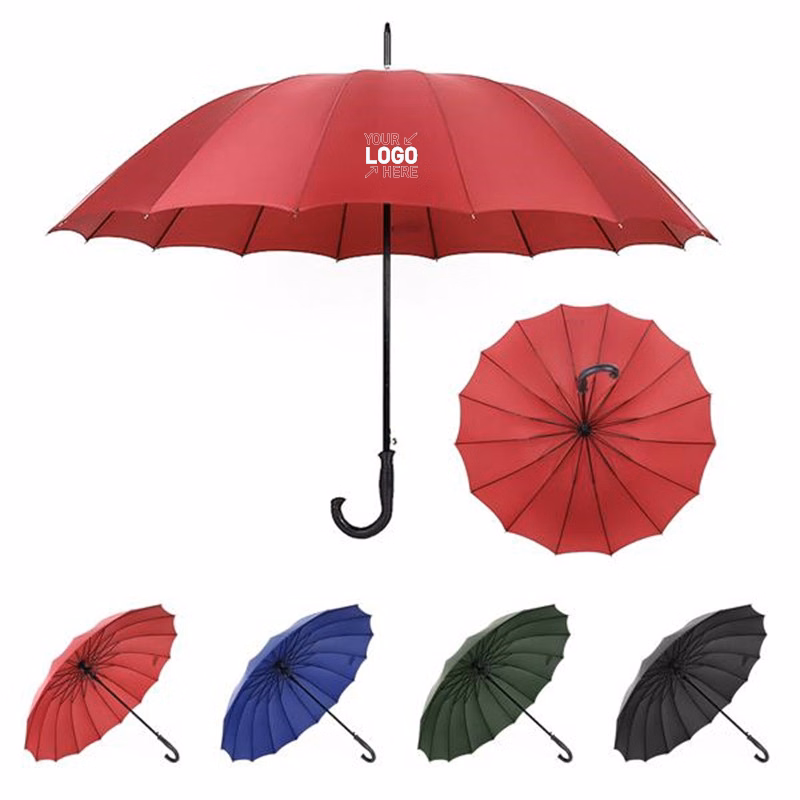 16 Bone Curved Handle Umbrella