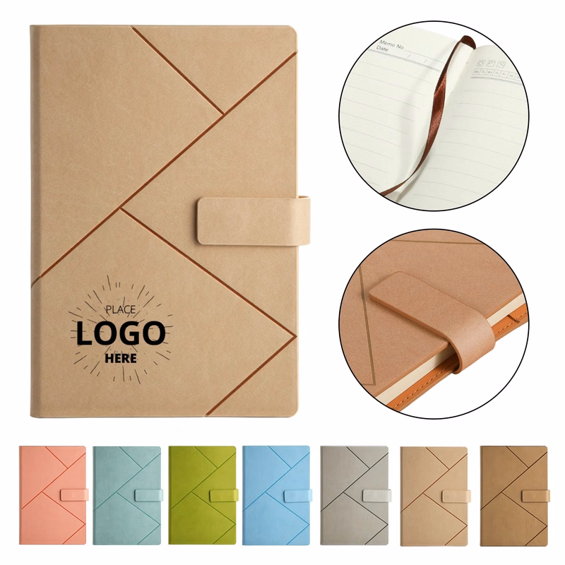 A5 Lined Notebook with Magnetic Closure
