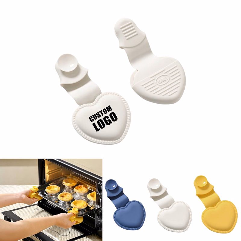 MOQ 10 pcs Heart-shaped Silicone Oven Mitts 1pc