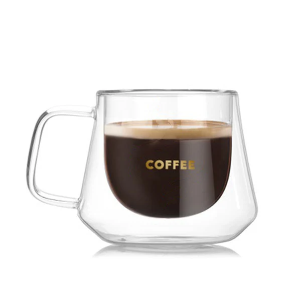 Double Walled Glass Coffee, Clear Wall Cup 1