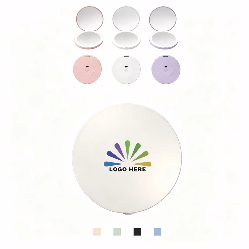 Pocket LED Lighted Folding Hand Makeup Mirror