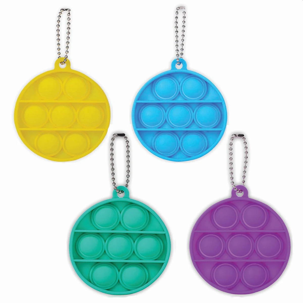 Fidget Popper Round Shaped Keychain 1