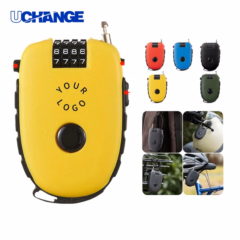 Helmet Lock with Retractable Cable