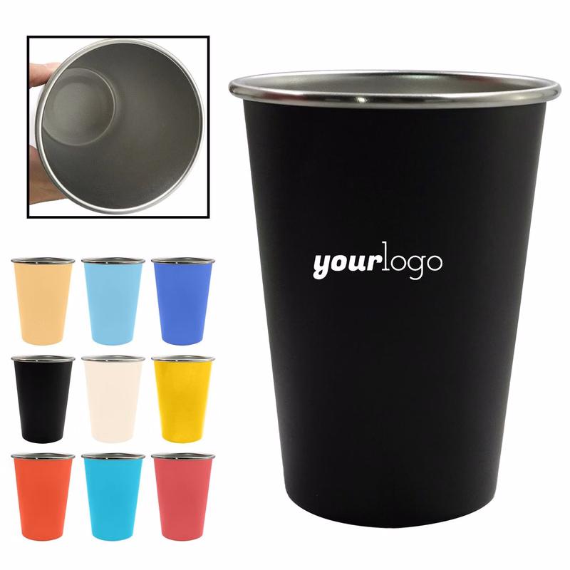 Reusable 12oz Stainless Steel Outdoor Cup
