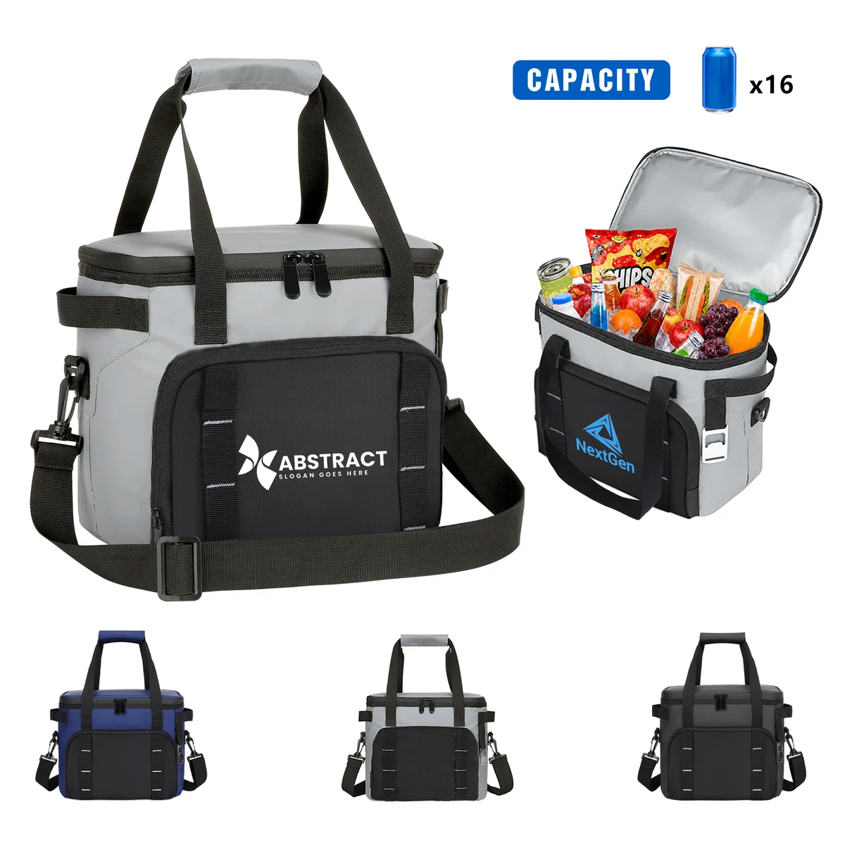 All-Day Chill 16-Can Insulated Cooler Bag W/ Bottle Opener 1