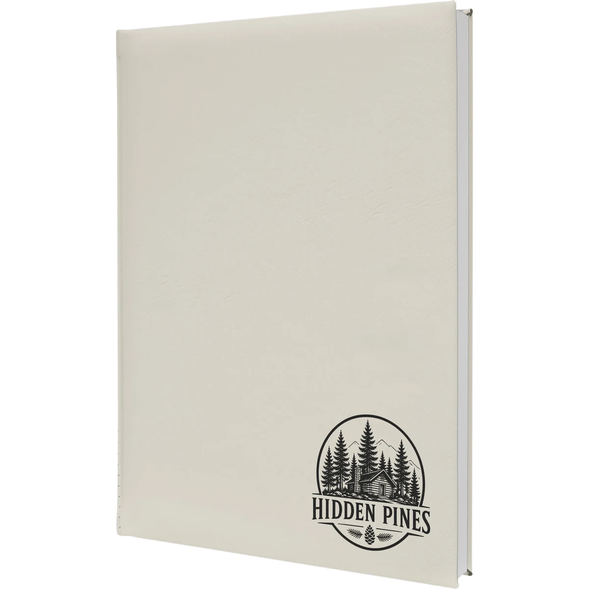 7" x 9" White Leatherette Journal 1