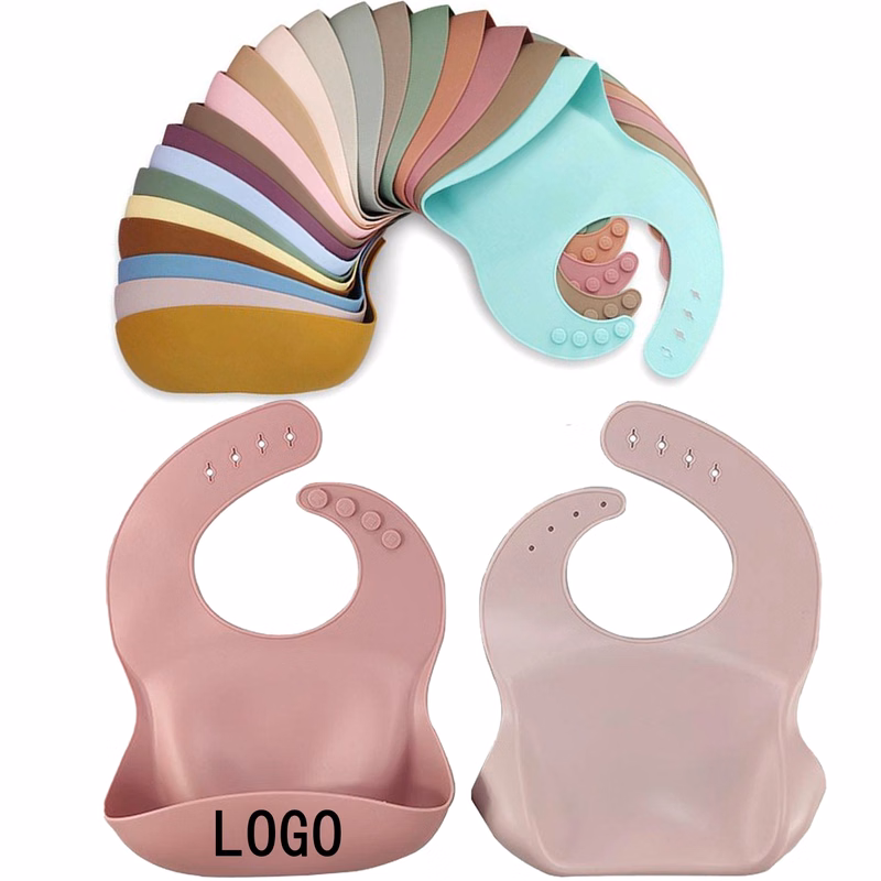 Adjustable Waterproof Silicone Food Grade Baby Bib