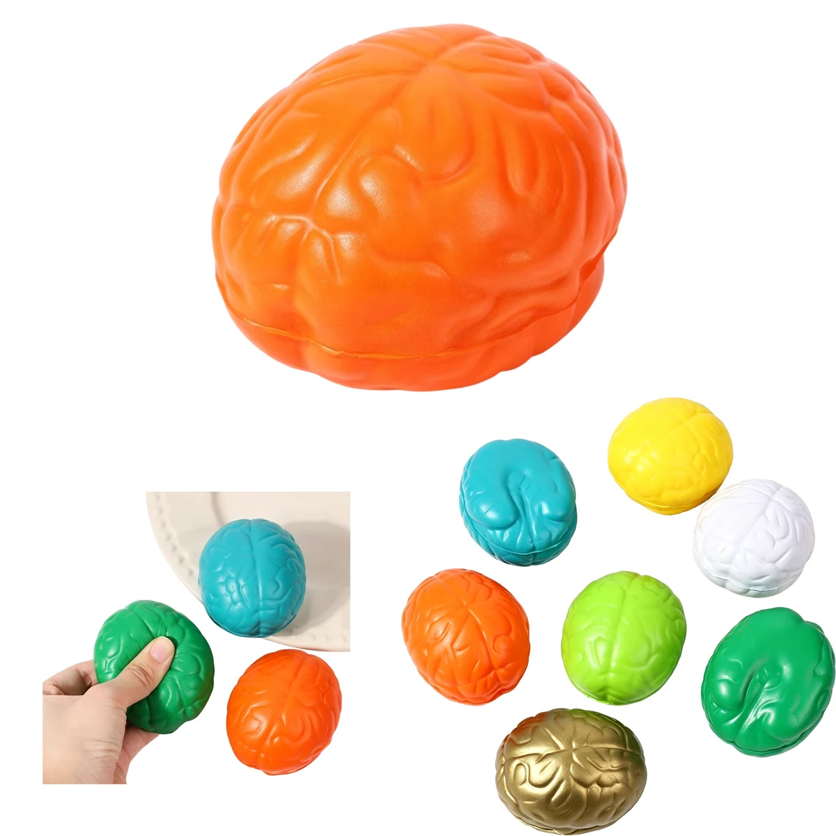 Brain Shaped PU Foam Stress Ball 1