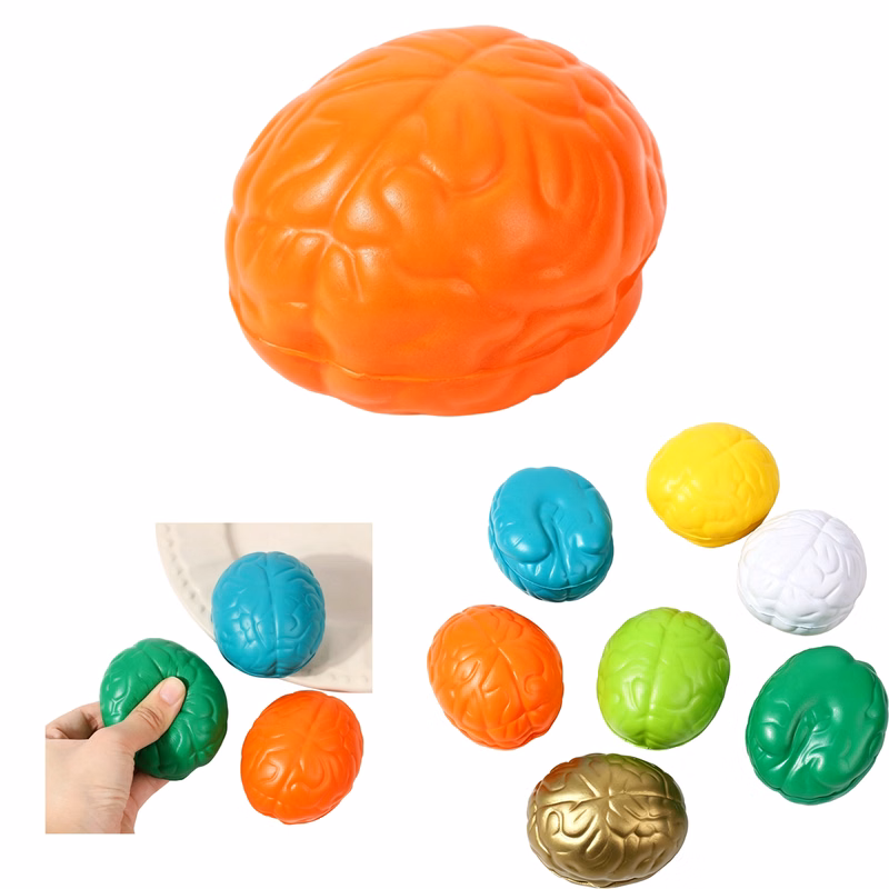 Brain Shaped PU Foam Stress Ball