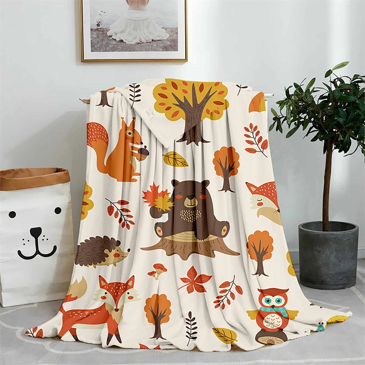 Plaid Flannel Fleece Throw Blanket 1
