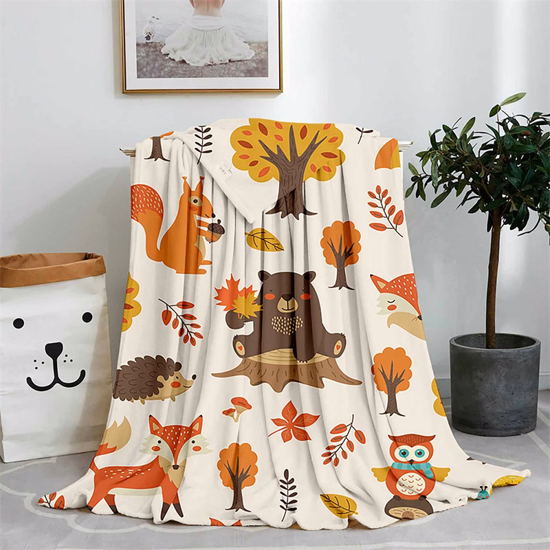 Plaid Flannel Fleece Throw Blanket