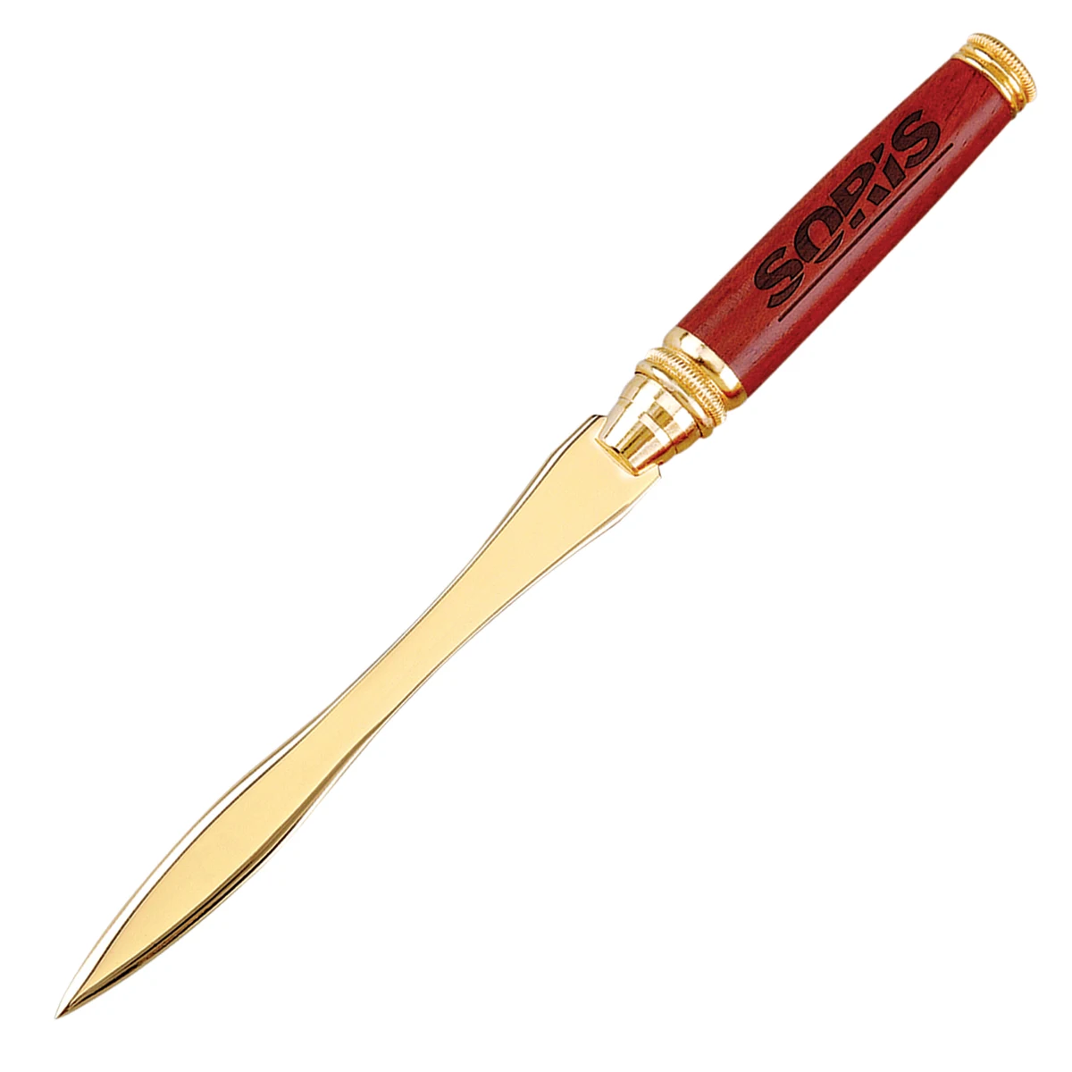 Terrific Timber-11 Wooden Letter Opener with Sunk-Relief Gold Trims 1