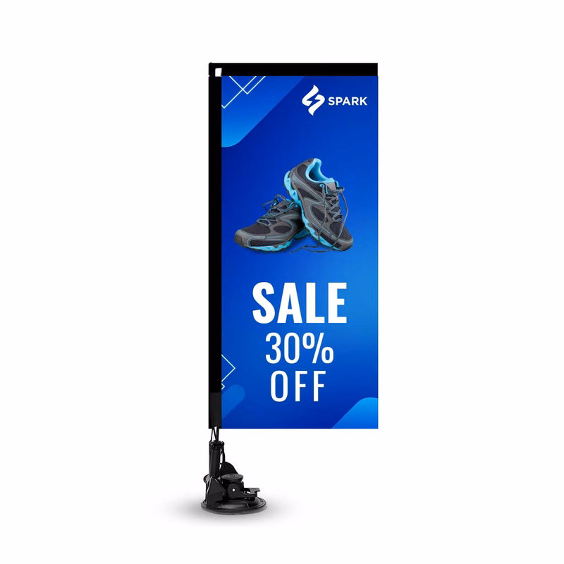 Rectangle Suction Cup Flags  (9.06" x 20.47")