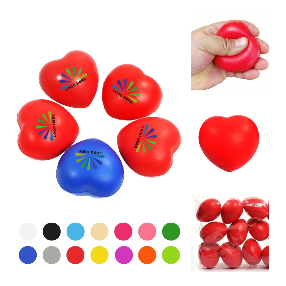 MOQ50 Heart Shape Stress Reliever 1