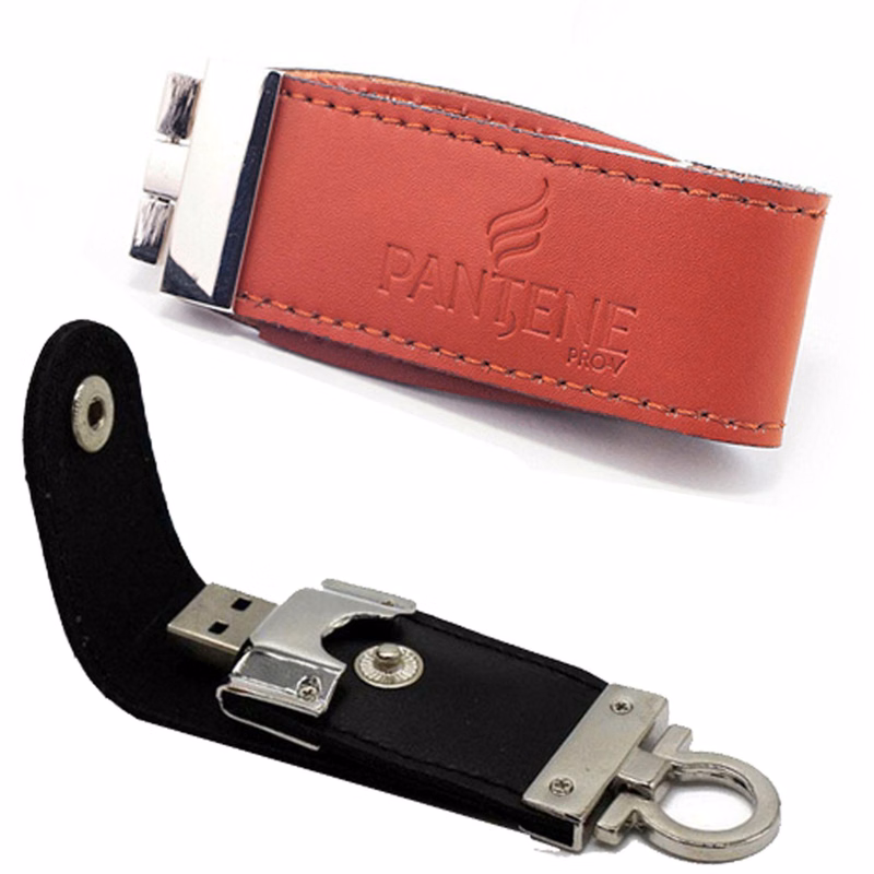 Jersey Leather USB with Keychain