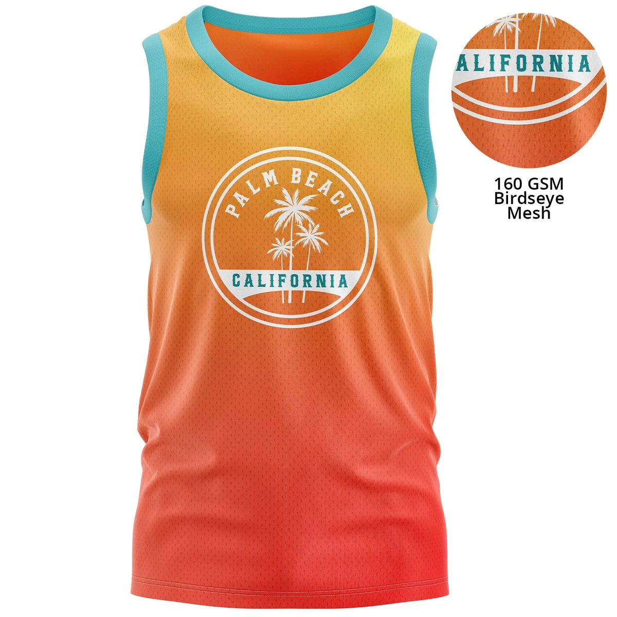 Youth 160 GSM Birdseye Mesh Sleeveless Breathable Tank Top 1