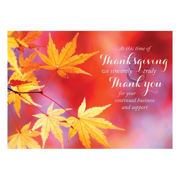 Vivid Colors Business Thanksgiving Card 1