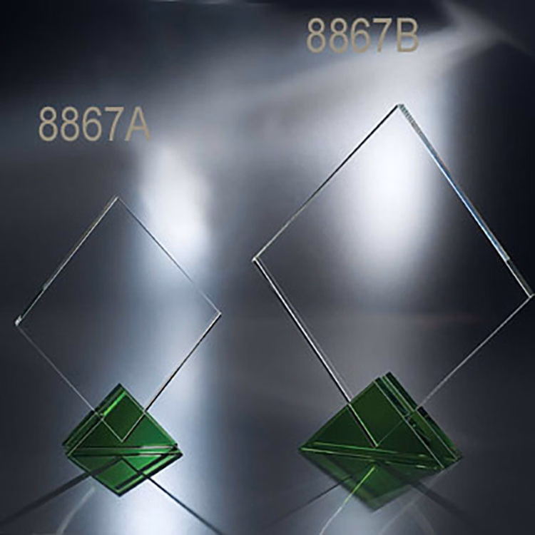 EMERALD SQUARE OPTIC CRYSTAL (LARGE)