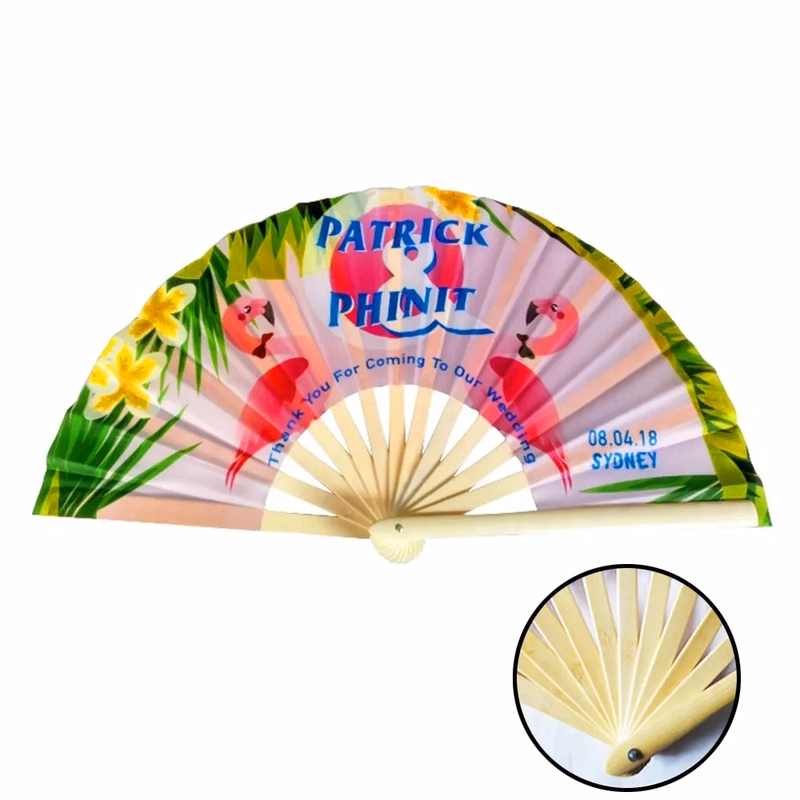 Bamboo and fabric Folding Hand Fan